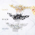 Unicra Bride Wedding Hair Combs, Black Delicate Opal Crystal Bridal Headpieces for Women and Girls