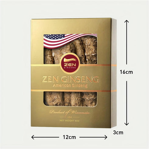 Large Short American Wisconsin Ginseng Root (4oz) for Performance & Mental Health