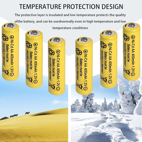 Zsolarigt 400mAh 1.2V Light,10 Packs AA NiCd Rechargeable Solar Batteries for Outdoor Flower Bed Solar Lights Rope,Led