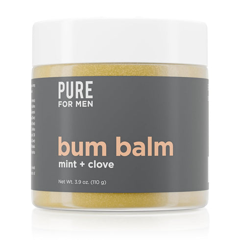 Pure for Men Bum Balm - Raw Lotion for Men, All Purpose Skin Hydration & Deodorizing Balm, 3.8 oz.