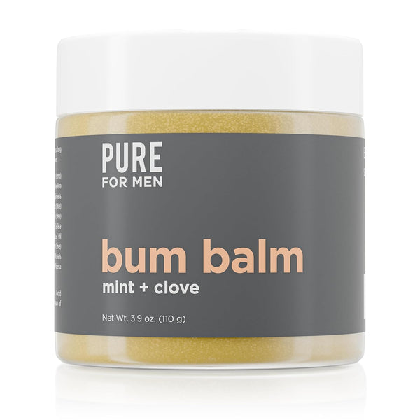 Pure for Men Bum Balm - Raw Lotion for Men, All Purpose Skin Hydration & Deodorizing Balm, 3.8 oz.