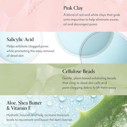 Bliss Blackhead Breakdown, Blackhead Purifying Stick with Pink Clay & Salicylic Acid for Pore Clogging Debris
