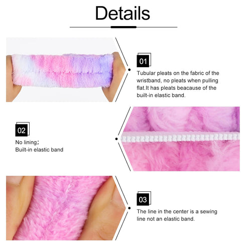 WHAVEL 6PCS Spa Headband and Wristband Set, Face Wash Headband and Makeup Skincare Wrist Bands for Washing Face