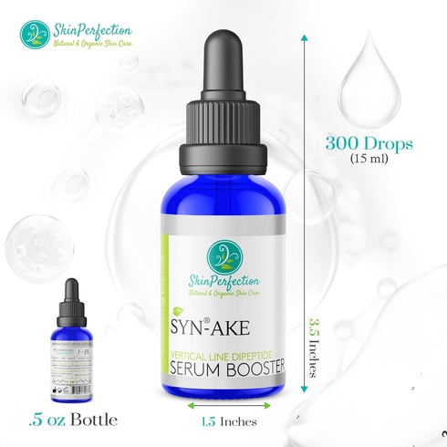 Skin Perfection Syn-AKE Freeze Wrinkles Peptide DIY Anti-Aging Skincare Booster, .5 oz