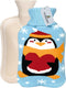Hot Water Bag Hot Water Bottle 2 Liter with Knit Cover, Great for Cramps, Pain Relief & Cozy Nights, Cartoon Penguin
