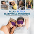 ZGGCD Light Blocking Sleep Mask for Side Sleepers, 3D Contoured Eye Cover with Adjustable Strap, Purple