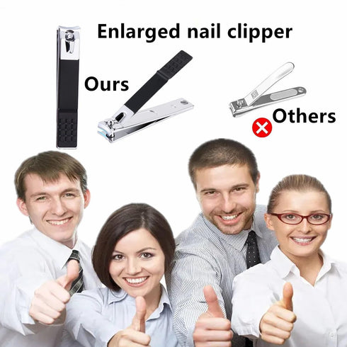 Nail Clipper Set, Portable Manicure Kit for Men with Travel Case, Toe and Finger Nail Clippers