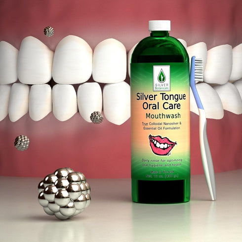 Silver Tongue Oral Care - All Natural Mouthwash, Colloidal Silver, 16 oz.
