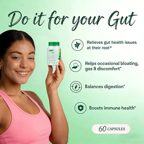 Sequente 60 GutCore Advanced Digestive Comfort Capsules Vegan, Non-GMO Daily Digestive Support with Inulin, Fennel