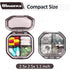 Obsanwa 2 Pack 4 2-Inch Small Pill Organizer, Compartment Pill Box for Travel, Portable Pocket Pill Case for Purse