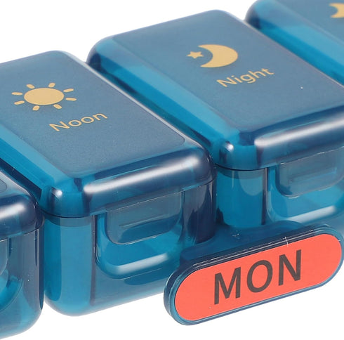 TOYANDONA Portable Weekly Medicine Organizer Reusable Travel Case with Storage for Daily Pill Sorting and Convenient