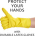 SteadMax 3/6 Pairs Reusable Natural Rubber Cleaning Gloves, Latex Non-Slip for Kitchen