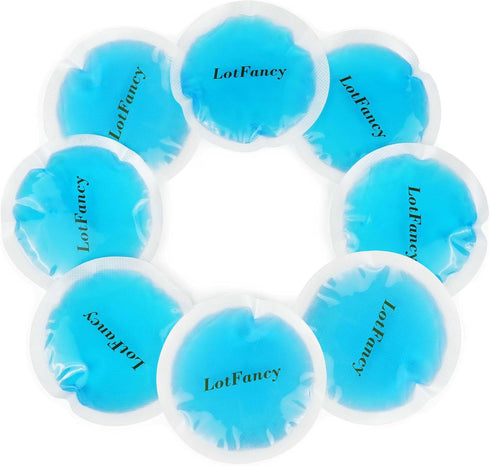 LotFancy Ice Pack for Injuries - 8 Small Reusable Gel Heating Cooling Pads for Hot Cold Therapy