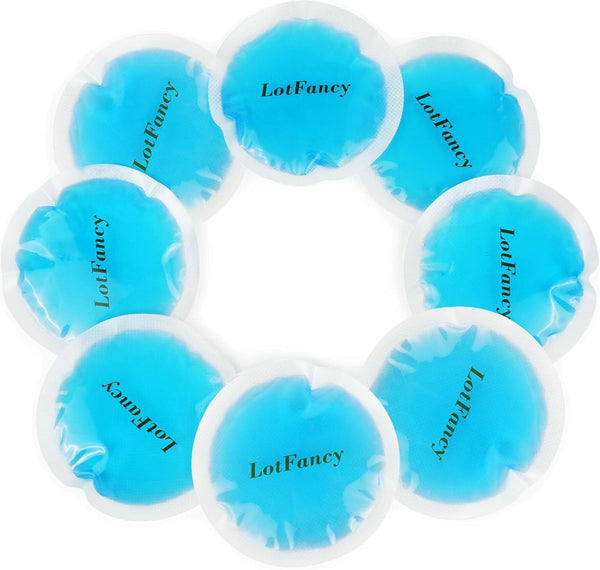 LotFancy Ice Pack for Injuries - 8 Small Reusable Gel Heating Cooling Pads for Hot Cold Therapy