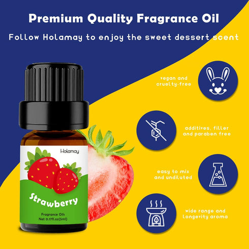 Holamay Dessert Fragrance Oils - Scented Oils Set of 10 for Soap & Candle Making, Aromatherapy Diffuser Oils