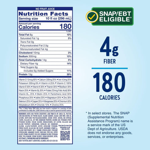 Glucerna Hunger Smart Shake, Classic Strawberry, 10-fl-oz Bottle, 15g Protein, 180 Calories, 24 Count, Diabetic Drink