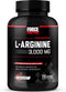 FORCE FACTOR L-Arginine Nitric Oxide Supplement, 3000mg, 150 Capsules, BioPerine for Muscle, Blood Flow, Circulation