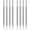 LALAFINA 8 Pcs Stainless Steel Cuticle Remover Tools, Triangular Cuticle Peller, Nail Art Scraper