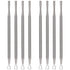 LALAFINA 8 Pcs Stainless Steel Cuticle Remover Tools, Triangular Cuticle Peller, Nail Art Scraper
