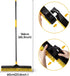 Yocada 24 inch Push Broom Brush, 65.3 inch Long Handle Heavy-Duty Outdoor Commercial Broom for Cleaning