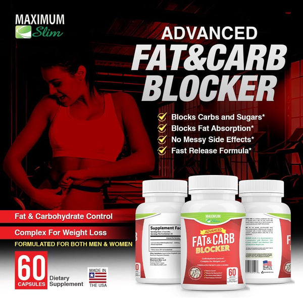 Maximum Slim Pure Kidney Bean Extract, Fat & Carb Blocker for Weight Loss and Appetite Suppressant