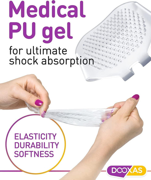 Clear Gel Metatarsal Foot Pads, Thicker Silicone Cushion Pads for Comfort and Pain Relief, Upgraded Shoe Pads for Women
