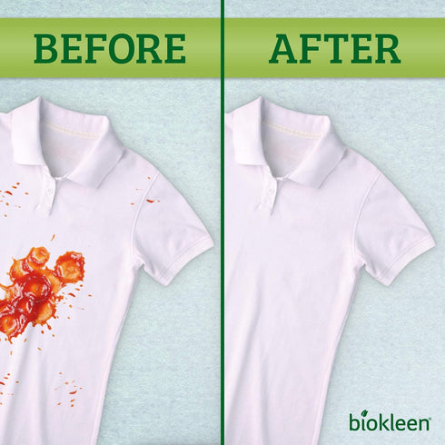 Biokleen Bac Out Stain Remover for Clothes, 32 oz - Natural with Live Enzyme Cultures for Carpet, Diapers, Wine, Laundry