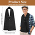 Yuanan 15 Inch Black Size Adult Bibs for Men, Washable Reusable Dining Clothing Protector, Adult Bib Scarf, Elderly