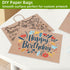 Johuivo 50 16x6x12 Inches Brown Paper Bags with Handles, Pcs Brown Shopping Paper Bags, Recyclable Kraft Gift Bag