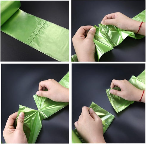 1.2 Gallon Small Trash Bags, Green, 125 Counts