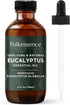 Folkulture Eucalyptus Essential Oil 4 Fl Oz - 100% Pure, Natural and Undiluted with Glass Dropper