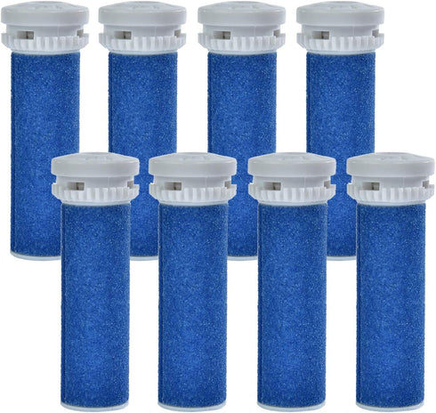 MOVELOVE 8 Pack Blue Replacement Roller Compatible with Scholl Express Pedi Foot Smoother-Extra
