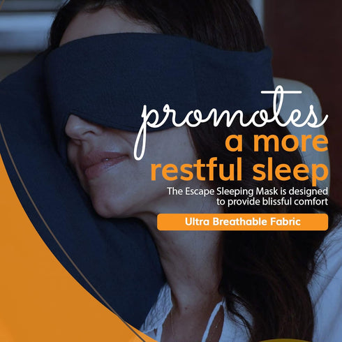 Happyluxe Escape Sleep Mask, Buttery Soft Eye Mask for Sleeping, Machine Washable, Navy Blue