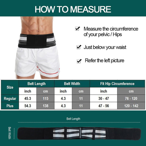 Paskyee Sciatica Belt, Sacroiliac Hip Band for Sciatic and Lower Back Pain Relief