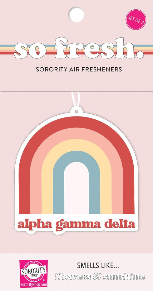 Alpha Gamma Delta Rainbow Air Freshener - 2/Pack, Flowers & Sunshine Scent