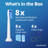 HX6015/03 8 Replacement Heads - Compatible with Philips Sonicare Replacement Heads - Medium Replacement Toothbrush Head