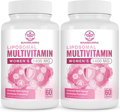 Liposomal Multivitamin for Women - 1400MG Daily Multi Vitamins with Iron, 120 Vegan Capsules