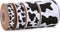 4 Rolls Cow Print Grosgrain Ribbon, 20 Yards Animal Print Ribbons for DIY Crafts, Gift Wrapping, Decoration