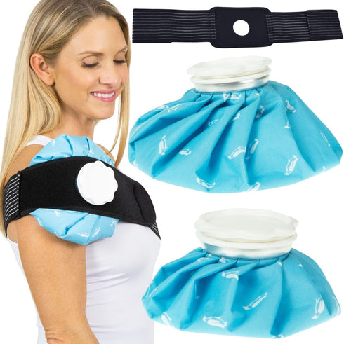 Arctic Flex Refillable Ice Pack Bags (2 Pack) - Reusable Hot Water & Ice Pack for Injuries, Pain Relief & Headaches
