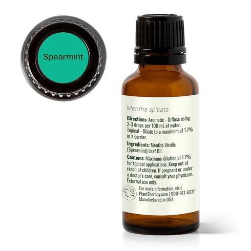 Plant Therapy Spearmint Essential Oil 30 mL (1 oz) 100% Pure, Undiluted