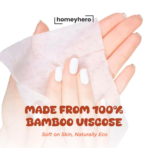 HomeyHero 30 16 Packs 128, 100% (Sunset Travel Baby Wipes - Moist Up To Days Resealable of Bamboo, Hypoallergenic