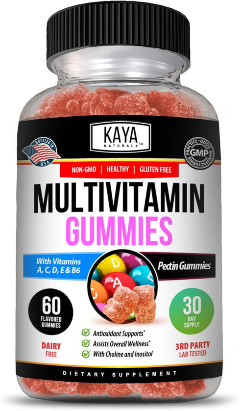 Kaya Naturals Adult Multi Vitamin Gummy, Biotin, Vitamin A, C & E,
