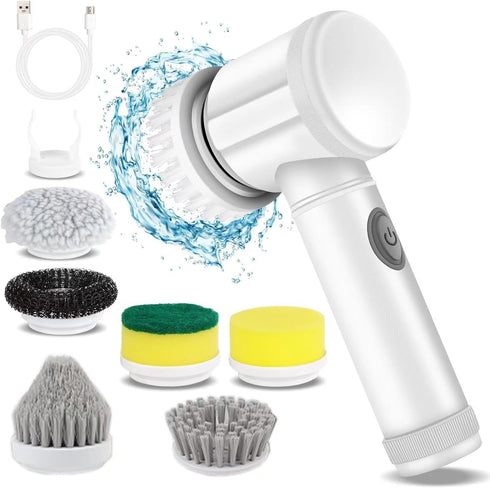 HFLYJPYW Electric Spin Scrubber - Shower Scrubber,Bathroom Scrubber Electric,for Cleaning Tub, Floor, Tile,
