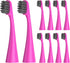 Replacement Toothbrush Heads Compatible with BURST Kids Electric Toothbrush, 10 Pack - Soft Charcoal Bristles for