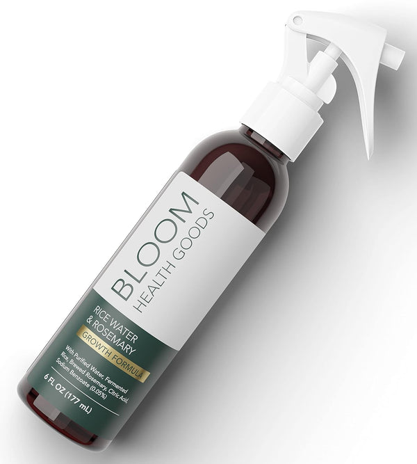 Rosemary & Fermented Rice Water Hair Growth Spray, Whole Plant Natural Ingredients for Strong, Healthy Hair (6 oz)