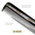 Kent FOT Black Graphite Fine Tooth Comb for Men, Handmade Pocket Comb for Travel, Styling, and Grooming
