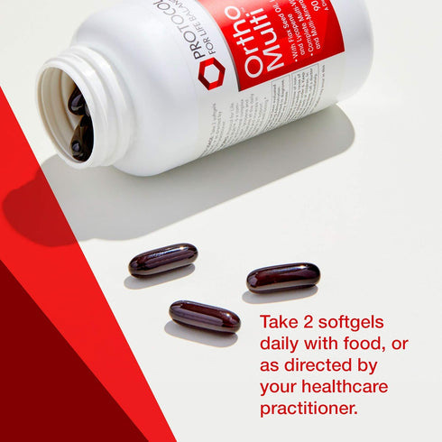 Protocol Ortho Multi - Complete Vitamins & Minerals Complex - Multivitamin with Lutein, Lycopene & Flax Seed Oil - 90