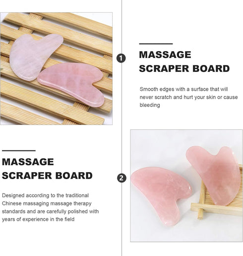 rosenice Gua Sha Jade Stone Tools - Guasha Tool for Face Skincare, Acupuncture, and Muscle Tension Relief