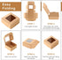 Zonon 30 Pcs Mini Kraft Soap Boxes with Window for Homemade Packaging, Brown Treat Boxes (2.56 x 2.56 x 1.18 Inch)