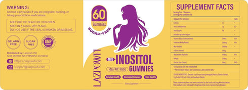 Gummies D3, Omega-3, Women-40:1 Ratio-30 Myo-Inositol & D-Chiro Inositol,Inositol with Vitamin Magnesium Glycinate